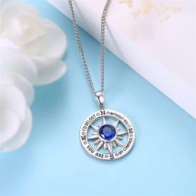 img 1 attached to 🧭 Inspirational Compass Necklace for Graduates, Traveller College Graduation Gift with Compass Pendant, Friendship Compass Necklace, Journey-themed Compass Jewelry - Enjoy the Ride