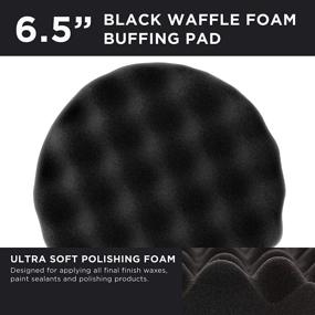 img 3 attached to 🔘 TCP Global 6.5" Black Waffle Foam Polish Pad - Effective Final Finishing Grip with DA Hook & Loop