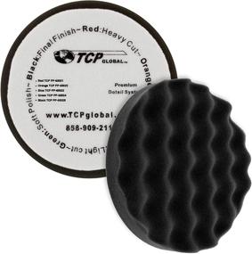 img 4 attached to 🔘 TCP Global 6.5" Black Waffle Foam Polish Pad - Effective Final Finishing Grip with DA Hook & Loop