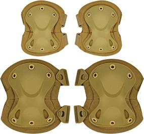 img 4 attached to Ultimate Protection with ArcEnCiel Tactical Combat Knee & Elbow Protective Pads Guard Set