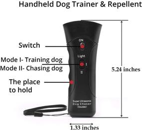 img 1 attached to 🐕 Xtream Anti Bark Dog Training Device with Dual LED Light Leash - Portable Behavior Trainer, Ultrasonic Stop & Corrector - Black Barking Control, Electronic Trainer (1 Pack)