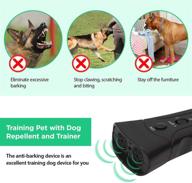 🐕 xtream anti bark dog training device with dual led light leash - portable behavior trainer, ultrasonic stop & corrector - black barking control, electronic trainer (1 pack) logo