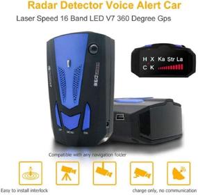 img 2 attached to 🚗 MASO New Car Speed Radar Detector: LED Display, City/Highway Mode, 360° Angle, 16 Band Alert