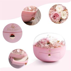 img 2 attached to 🌹 Deluxe Preserved Rose Flower Box: Prime Birthday Gift for Women, Heart Boxes for Lasting Pink Roses, Packaged in Luxury Jewelry Gift Box for Valentines Day