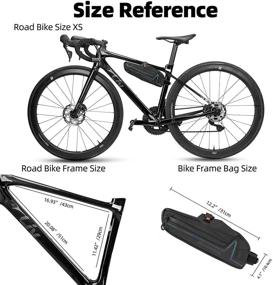 img 1 attached to 🚴 ROCKBROS Water Resistant Bike Triangle Bag with Colorful Reflective Design - Large Capacity Under Top Tube Bag for Mountain and Road Bikes, Perfect for Storing Tools and Accessories - 1.5L