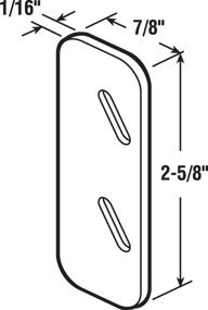 img 1 attached to 🔧 Prime-Line Products MP5100 1/8 in. x 7/8 in. x 2-5/8 in. Gray Plastic Shim - 100-Pack, Ideal for Spring-Loaded Strike Plates Installation