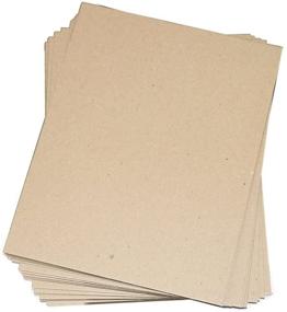 img 1 attached to 📦 200-Pack of 8.5x11 Brown Chipboard Pads for Scrapbooking Sheets, Lightweight & Secure (22PT/.022") - Ideal for SEO