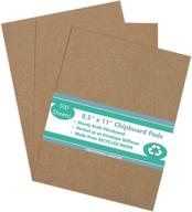 📦 200-pack of 8.5x11 brown chipboard pads for scrapbooking sheets, lightweight & secure (22pt/.022") - ideal for seo logo