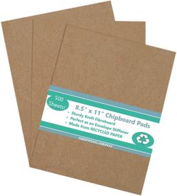 img 4 attached to 📦 200-Pack of 8.5x11 Brown Chipboard Pads for Scrapbooking Sheets, Lightweight & Secure (22PT/.022") - Ideal for SEO