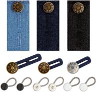 👕 caudblor 12-pack button expander set for men, women, pregnancy - 6pcs waist extender button for jeans, 6pcs collar/neck extender button for dress shirts - easy-to-use, no-sewing solution logo