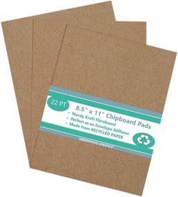 img 3 attached to 📦 200-Pack of 8.5x11 Brown Chipboard Pads for Scrapbooking Sheets, Lightweight & Secure (22PT/.022") - Ideal for SEO