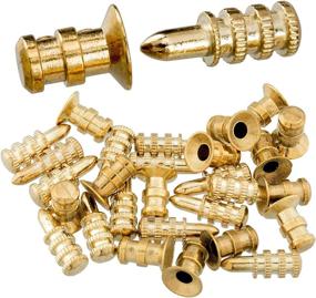 img 4 attached to 🧩 Pack of 15 Zinc Alloy Table Bolt Sleeve Connectors with Sockets - Table Leaf Dowel Pins for Table Top Leaf Alignment (0.3" X 1.1")