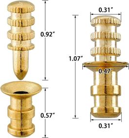 img 3 attached to 🧩 Pack of 15 Zinc Alloy Table Bolt Sleeve Connectors with Sockets - Table Leaf Dowel Pins for Table Top Leaf Alignment (0.3" X 1.1")