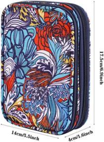 img 2 attached to 🌸 QZLKNIT DIY Crochet Hook Case: Portable Organizer Bag for Crochet Needles & Knitting Accessories - Convenient Carry for Beginners & Lovers (Vintage Flowers)