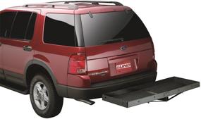 img 2 attached to 🚚 Lund 601010 Universal 20x60 Hitch-Mounted Steel Cargo Carrier for 2" Receiver - Black