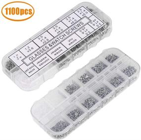 img 3 attached to 🔧 Eyeglass Repair Kit - 1100PCS Screws, 6 Precision Screwdrivers, Tweezers - for Glasses, Sunglasses, Jewelry, Spectacles, Watches