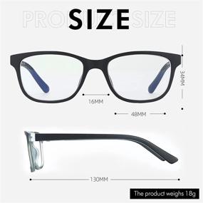 img 2 attached to 👓 ZENOTTIC Kids Blue Light Blocking Glasses - Anti Glare Lens, Lightweight Frame - Computer Eyeglasses for Boys and Girls (Black)