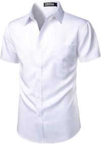 img 1 attached to ZEROYAA Casual Stylish Sleeve Button Men's Clothing for Shirts