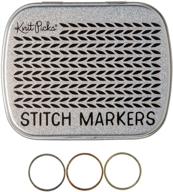 ✨ sparkle in style: knit picks metallic stitch marker set - large 30 pack logo