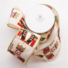 img 3 attached to 🎅 CT CRAFT LLC Ivory Toy Soldier Ribbon with Wired - 2.5" x 10YDS - Ivory/Toy Soldier