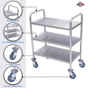 img 3 attached to 🧺 Stylish and Sturdy LUXOR L100S3 Stainless Steel Shelves for Organized Spaces