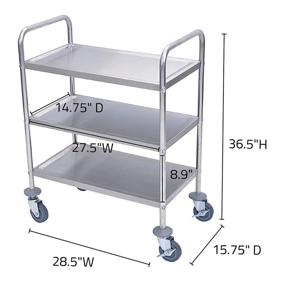img 2 attached to 🧺 Stylish and Sturdy LUXOR L100S3 Stainless Steel Shelves for Organized Spaces