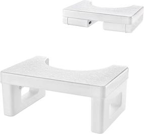 img 4 attached to AmazerBath 7 Inch Toilet Stool, Detachable Bathroom Poop Stool - White