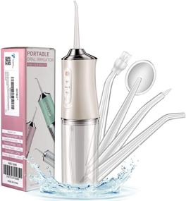 img 4 attached to 🚿 HOTMUZ Cordless Water Flosser - Portable Teeth Cleaning Water Pick, Rechargeable &amp; Efficient, Electric Toothbrush with 3 Modes - Ideal Water Pick Flosser for Teeth