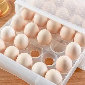 img 2 attached to 🥚 FiiMan 60 Grid Large-Capacity Drawer-Type Egg Holder - Convenient Household Egg Storage Box, Multi-Layer Chicken Egg Container for Fresh Preservation