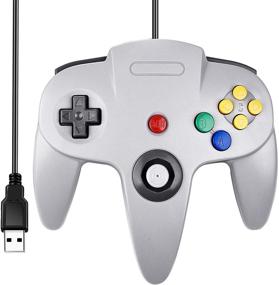 img 4 attached to N64 Wired USB Controller by SAFFUN - Classic Game Pad Joystick for Windows PC MAC Linux Raspberry Pi 3 Sega Genesis Higan (Grey)