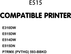 img 1 attached to 🖨️ Pack of 10 Compatible Black E310 E515 593-BBKD Toner Cartridge for Dell E310dw E514dw E515dw E515dn Printers (Replaces PVTHG)