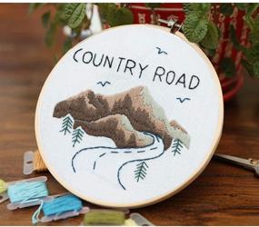 img 2 attached to 🏔️ Beginner's Handmade Needlepoint Embroidery Kit for Kids - Mountain Design