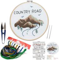 🏔️ beginner's handmade needlepoint embroidery kit for kids - mountain design logo