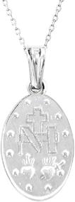 img 3 attached to Sterling Silver Miraculous Pendant Necklace Girls' Jewelry