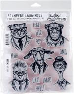 🎨 tim holtz hipster cling rubber stamp set, multi-colour, synthetic material, 24.5 x 18 x 0.6 cm - art gone wild logo