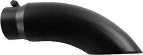 img 3 attached to 🔩 Durable Stainless Steel Diesel Exhaust Tip, 4.00" Inlet, 5.00" Diameter x 16.00" Length, Bolt-On Turn Down Design, High-Temp Black Powder Coating - WTD50016-400-BOSS-BP by Wesdon Exhaust Tip