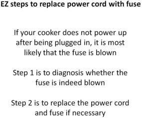 img 1 attached to 🔌 [UL Listed] GJS Gourmet 2 Prong Power Cord and Fuse Combination Compatible with Instant Pot LUX60, Non-Instant Pot Brand