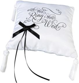 img 3 attached to Lillian Rose Black Wedding Pillow