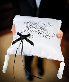 img 2 attached to Lillian Rose Black Wedding Pillow