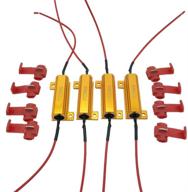 💡 4pcs aaron 50w 6ohm load resistors - optimal led bulb fast hyper flash turn signal blink error code fix (resistors highly efficient with hot operation) logo