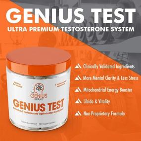 img 1 attached to 💪 Genius Test - A Powerful Testosterone Booster For Men, Natural Energy & Libido Support, Brain Function Enhancement, Fat Loss & Muscle Building Supplement with Ksm-66 Ashwagandha, Shilajit, and Tongkat Ali, 120 Veggie Capsules