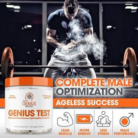 img 2 attached to 💪 Genius Test - A Powerful Testosterone Booster For Men, Natural Energy & Libido Support, Brain Function Enhancement, Fat Loss & Muscle Building Supplement with Ksm-66 Ashwagandha, Shilajit, and Tongkat Ali, 120 Veggie Capsules
