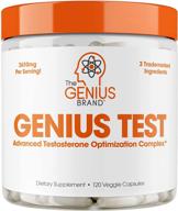💪 genius test - a powerful testosterone booster for men, natural energy & libido support, brain function enhancement, fat loss & muscle building supplement with ksm-66 ashwagandha, shilajit, and tongkat ali, 120 veggie capsules logo