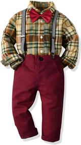 img 3 attached to 👔 Burgundy Boys' Clothing Sets with Nwada Suspenders: Style with Gentleman Elegance