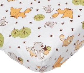 img 1 attached to Trend Lab Friendly Forest Deluxe Flannel Changing Pad Cover: Soft and Stylish Protection for Your Little One