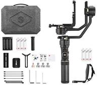 📸 upgraded zhiyun crane 2s 3-axis handheld gimbal stabilizer combo package with dual handle grip and battery kit, ideal for dslr and mirrorless cameras, enhanced focus control and vertical shooting capabilities logo