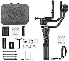 img 2 attached to 📸 Upgraded Zhiyun Crane 2S 3-Axis Handheld Gimbal Stabilizer Combo Package with Dual Handle Grip and Battery Kit, Ideal for DSLR and Mirrorless Cameras, Enhanced Focus Control and Vertical Shooting Capabilities