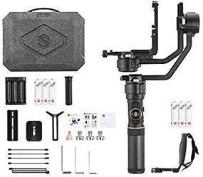 img 3 attached to 📸 Upgraded Zhiyun Crane 2S 3-Axis Handheld Gimbal Stabilizer Combo Package with Dual Handle Grip and Battery Kit, Ideal for DSLR and Mirrorless Cameras, Enhanced Focus Control and Vertical Shooting Capabilities