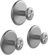 🔧 3-pack self adhesive robe/towel hooks - wall mount utility hooks for bathroom, kitchen, bedroom, hotel - aluminum alloy logo