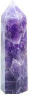 💎 runyangshi dream amethyst healing crystal wands - 3.3"-3.5" height, 6 faceted prism wand - reiki chakra stone - natural quartz logo
